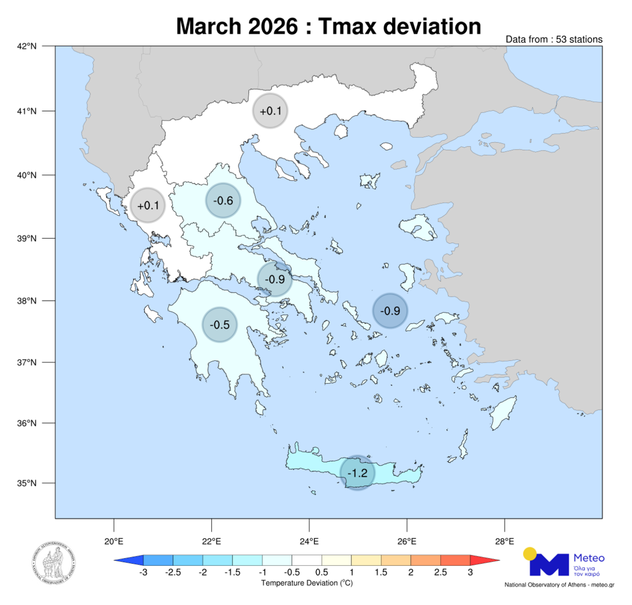 ΚΛΙΜΑΤΙΚΕΣ ΑΠΟΚΛΙΣΕΙΣ Μαρτίου 2026